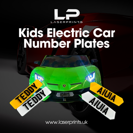 Kids Electric Car Custom Number Plates